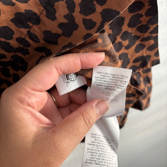 GANNI Leopard PrintCotton Poplin Blouse - Picture 5 of 7